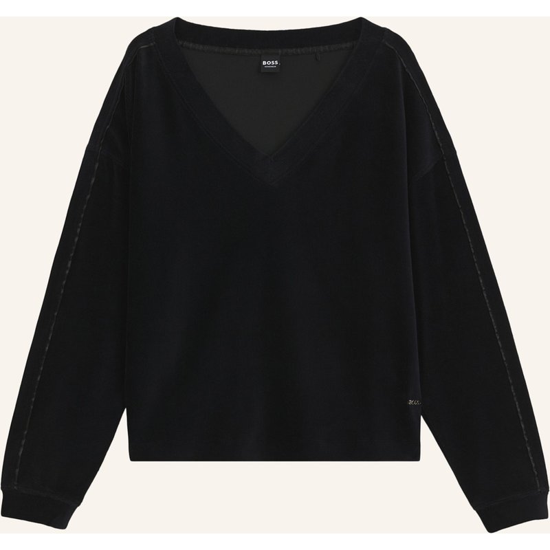 Boss Loungewear Oberteil Velvet_Sweatshirt Vn schwarz