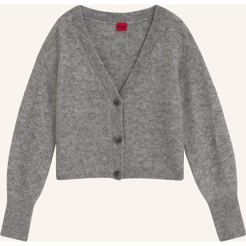 Hugo Strickjacke Sirala Relaxed Fit grau