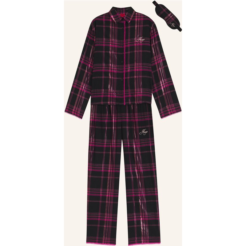 Hugo Pyjama-Set Flannel Gift-Set Regular Fit rosa