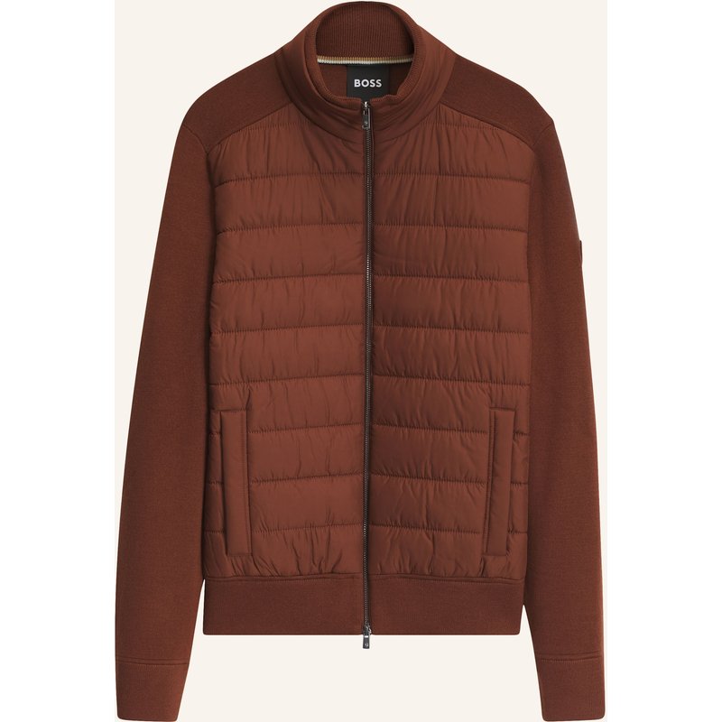 Boss Strickjacke H-Facente_In Regular Fit braun