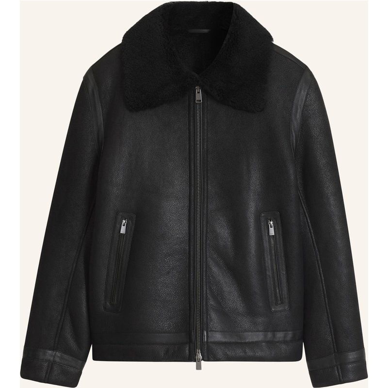 Boss Lederjacke H-Morbin schwarz