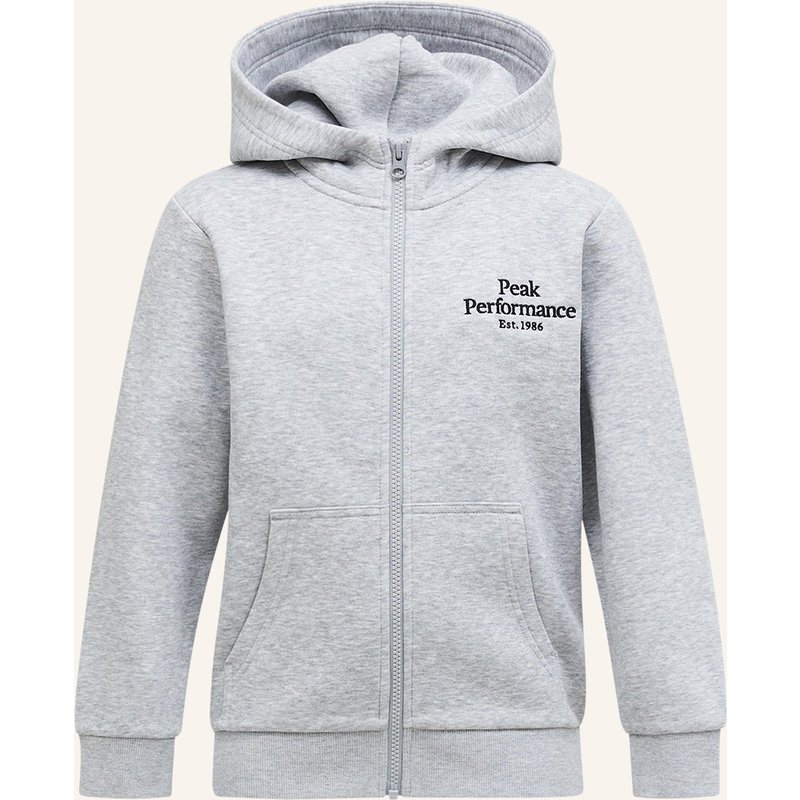 Peak Performance Jr Original Zip Hood Kapuzensweatshirtjacke grau