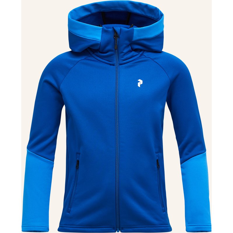 Peak Performance Jr Rider Essentials Midlayer Zip Hood Fleecejacke blau