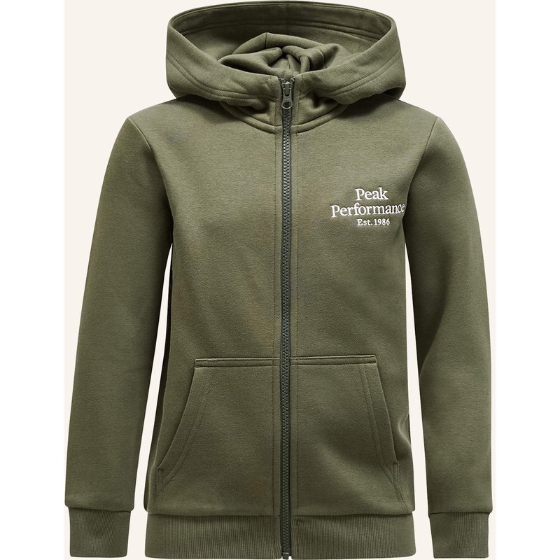 Peak Performance Jr Original Zip Hood Kapuzensweatshirtjacke gruen