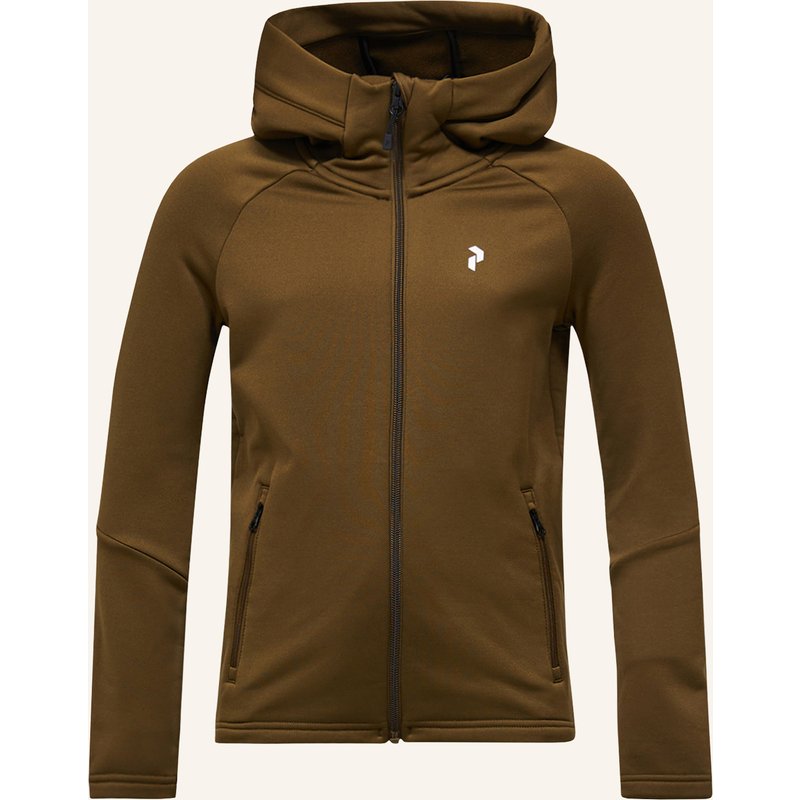 Peak Performance Jr Rider Essentials Midlayer Zip Hood Fleecejacke gruen