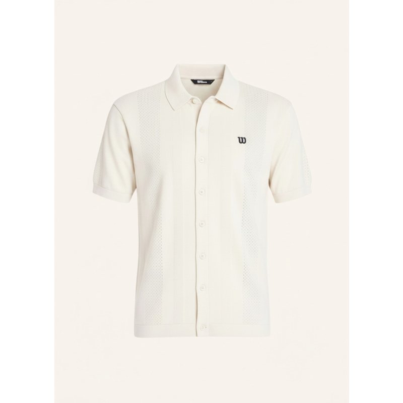 Wilson Poloshirt M Lafayette Pique Button Up Polo grau