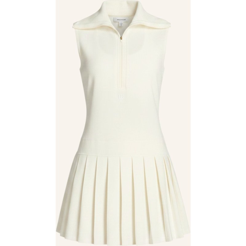 Wilson Sweatkleid W Half Zip Pleated Dress beige