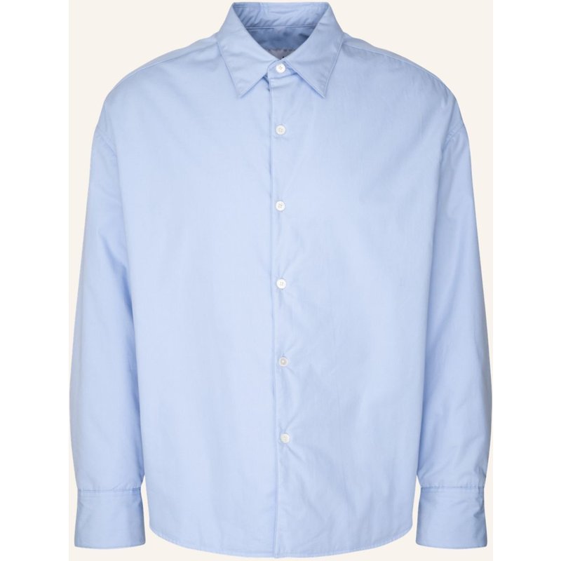 Studio Seidensticker Wattiertes Hemd, Hemd Oversized blau