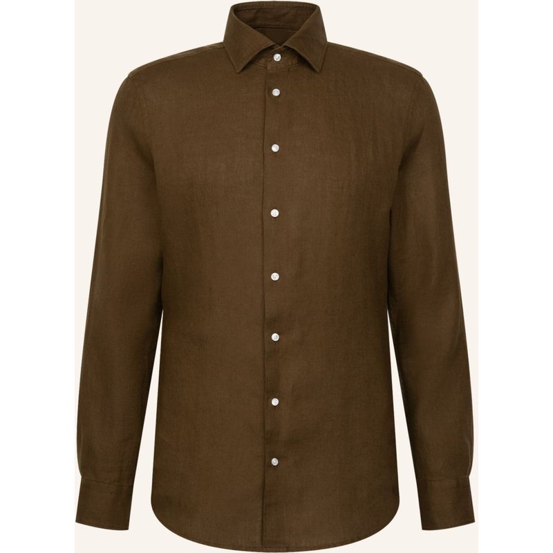 Seidensticker Leinenhemd Slim Fit gruen