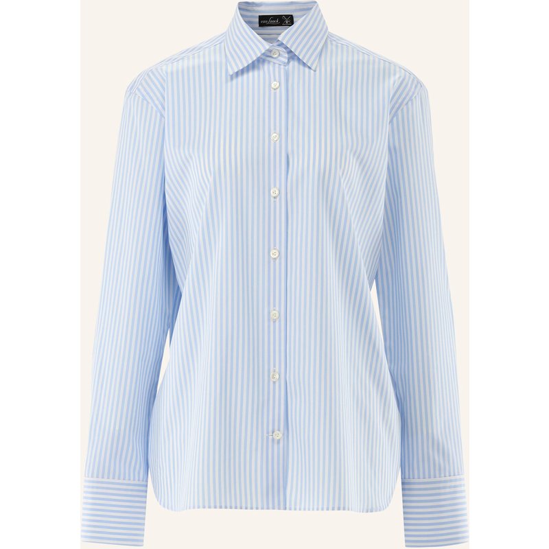 Van Laack Bluse Modern Fit blau