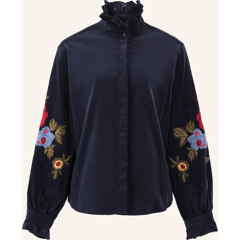 Van Laack Bluse Modern Fit blau