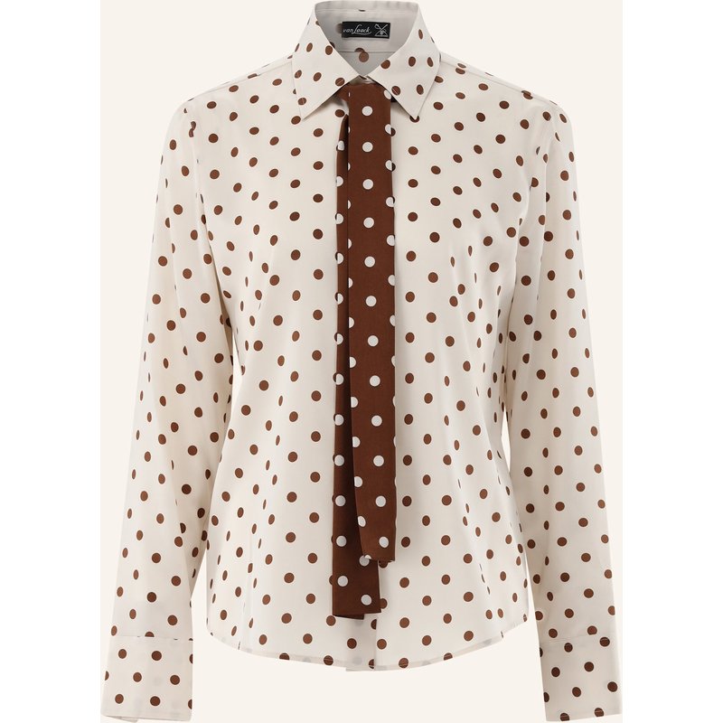 Van Laack Bluse Modern Fit braun