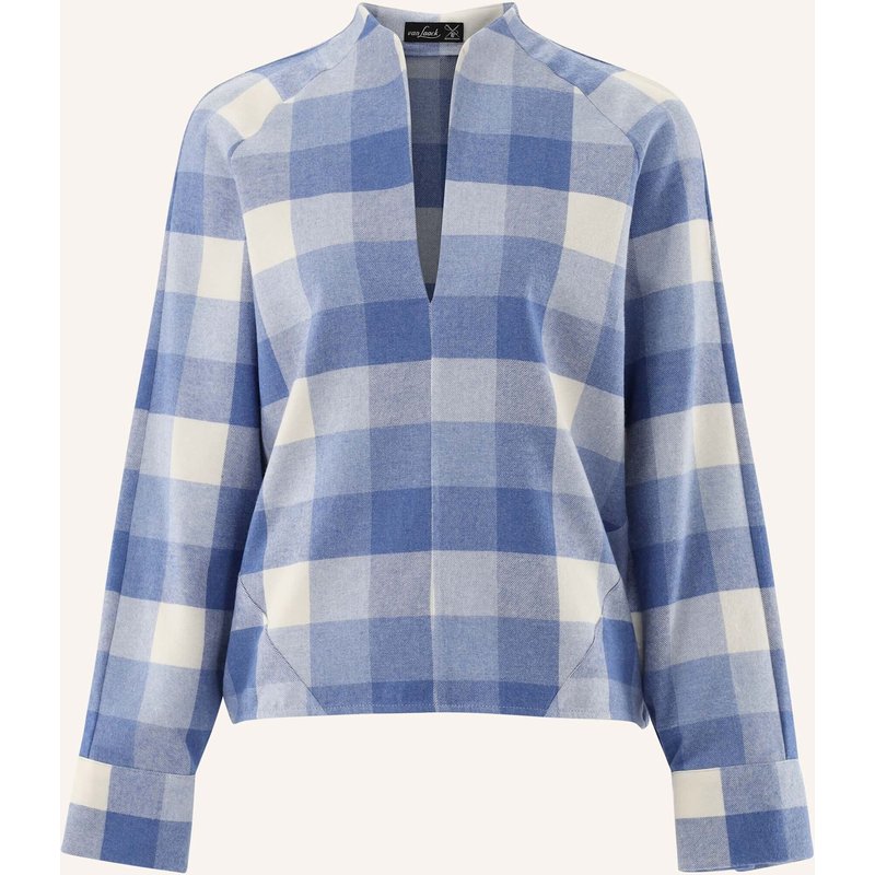Van Laack Bluse Modern Fit blau