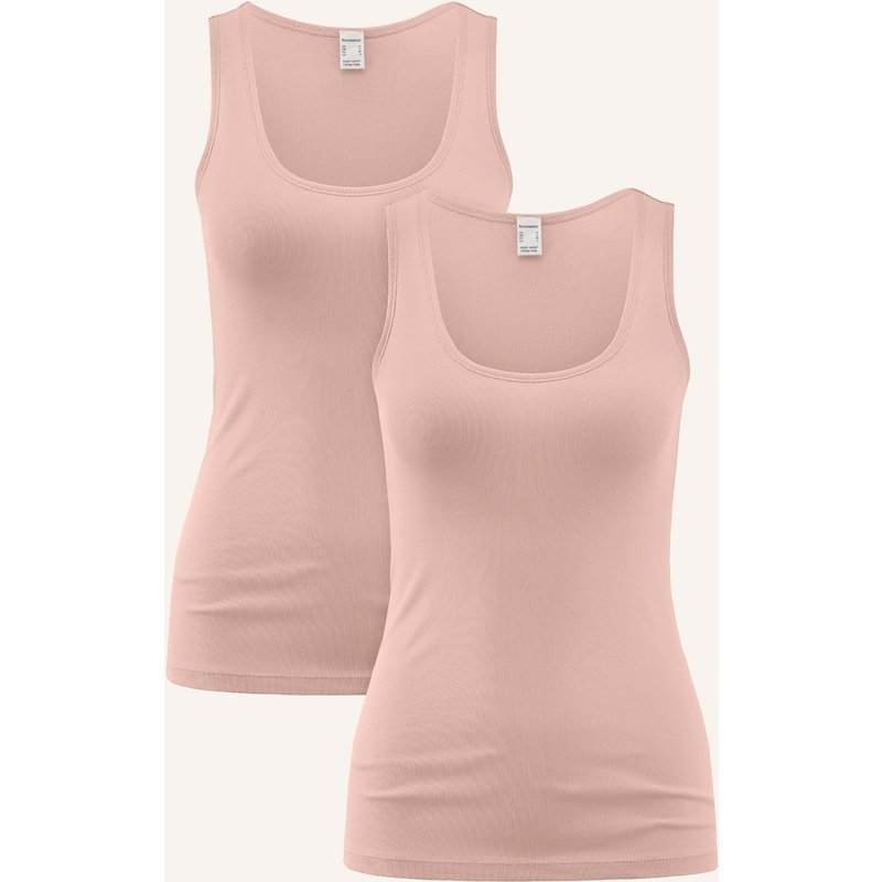 Hessnatur Tanktop Rundhals Fitted 2er-Set rosa