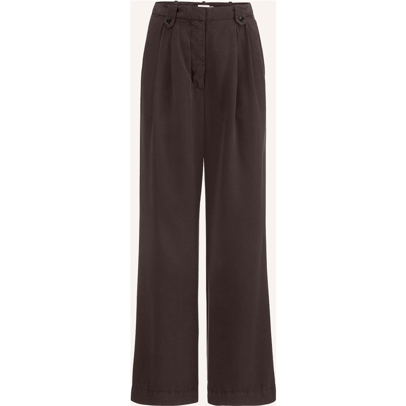 Hessnatur Bundfalten Hose braun