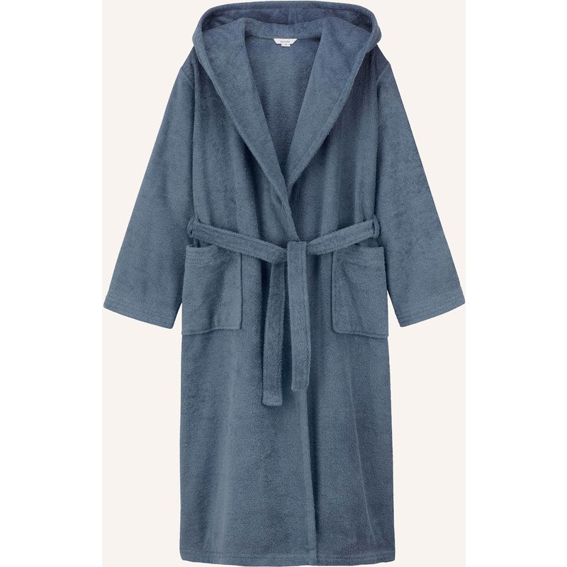 Hessnatur Langer Bademantel Relaxed blau