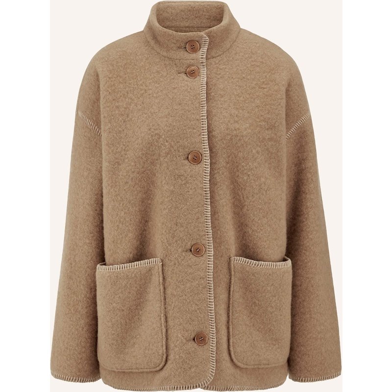 Hessnatur Hessnatur Wollfleece Jacke Boho Oversize Aus Reiner Bio-Merinowolle braun