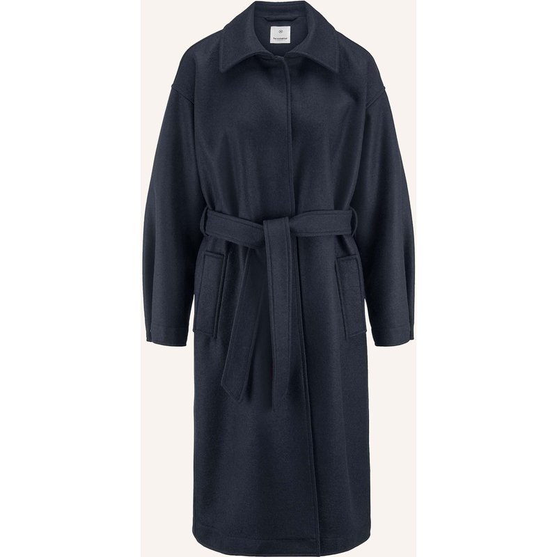 Hessnatur Hessnatur Mantel Boiled Wool Oversized Aus Reiner Bio-Schurwolle blau