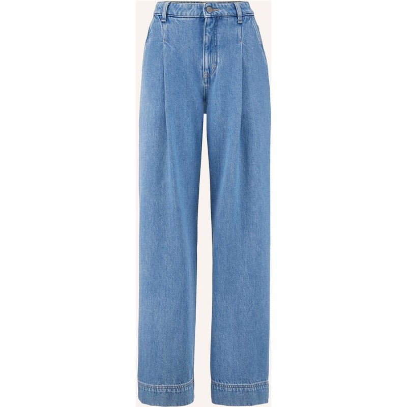 Hessnatur Hessnatur Jeans Wide Leg Mit Bundfalten Aus Bio-Baumwolle Mit Tencel™ Lyocell blau