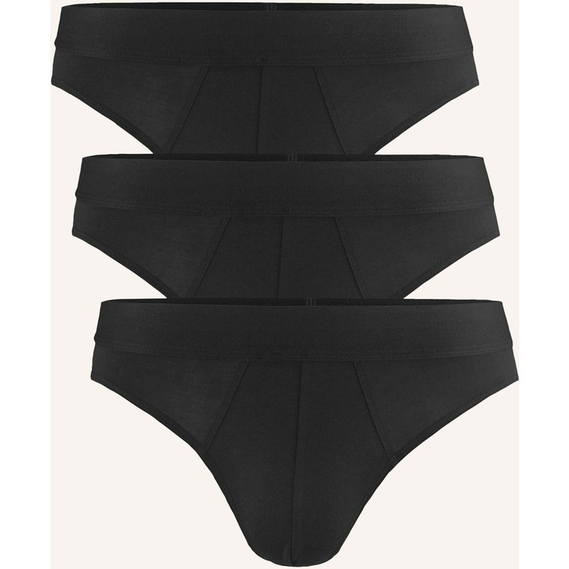 Hessnatur Slip Regular Cut 3er-Pack schwarz