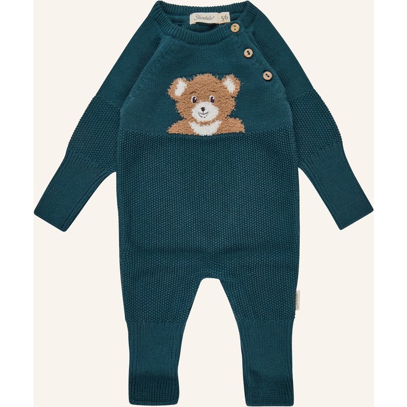 Sterntaler Strickoverall Bär gruen