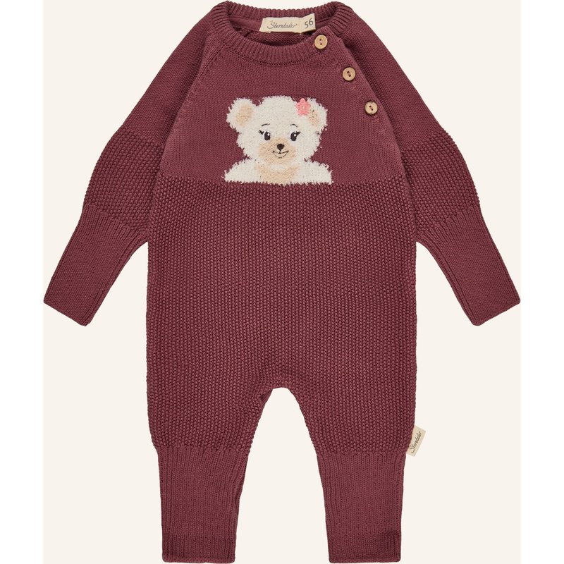 Sterntaler Strickoverall Bär rosa