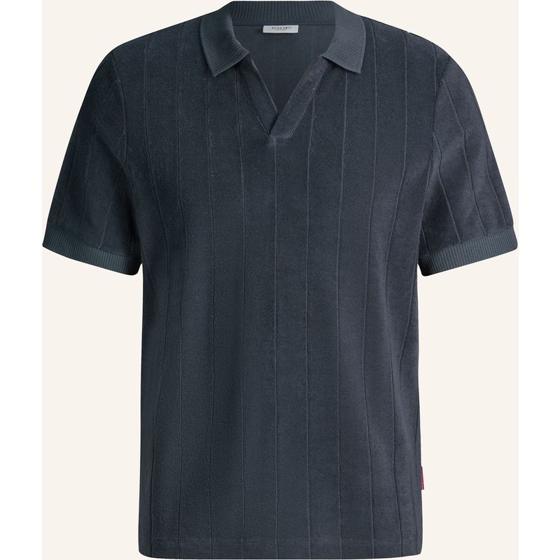 Joop! Jeans Frottee-Poloshirt Mohala blau