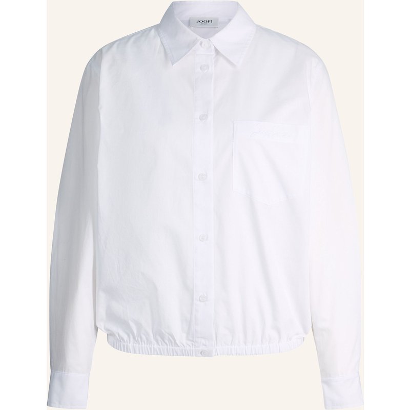 Joop! Jeans Baumwoll-Hemdbluse weiss