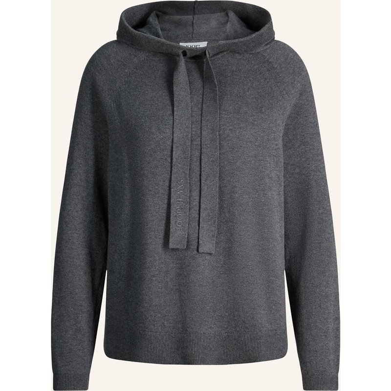Joop! Jeans Wollmix-Strick-Hoodie grau