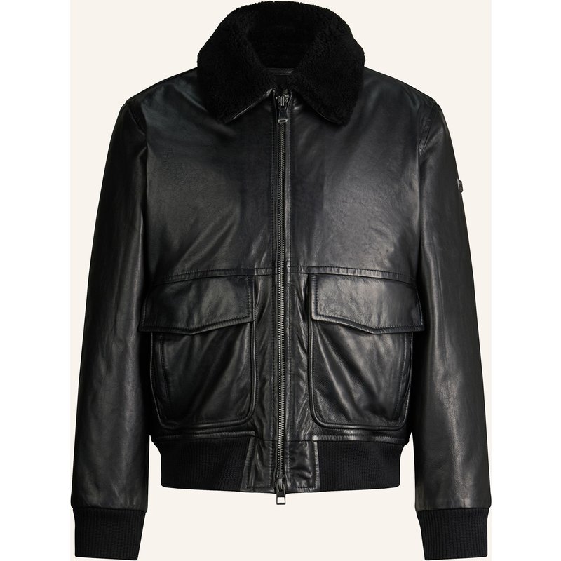 Joop! Jeans Lederjacke schwarz