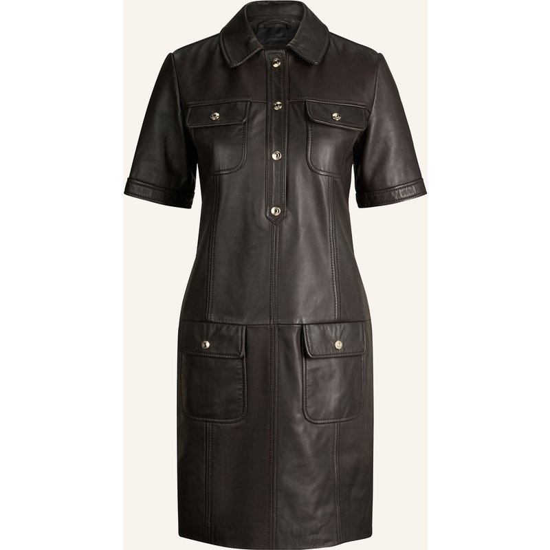 Joop! Lederkleid braun