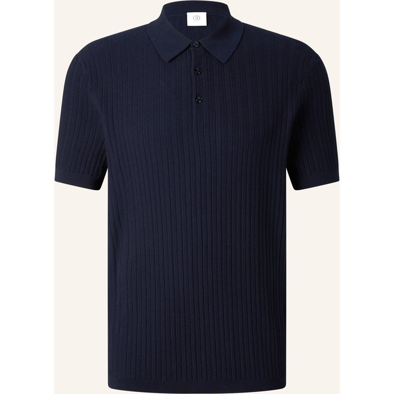 Bogner Strick-Polo-Shirt Tobias blau