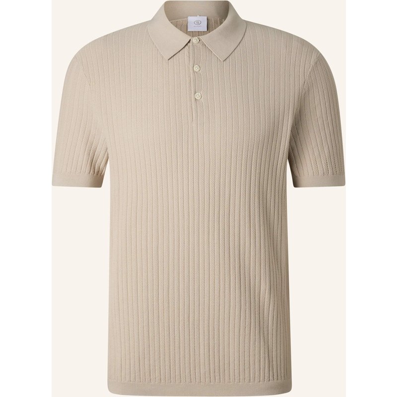 Bogner Strick-Polo-Shirt Tobias beige