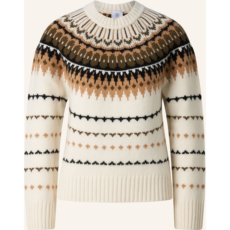 Bogner Kaschmir-Norweger-Pullover Ina weiss