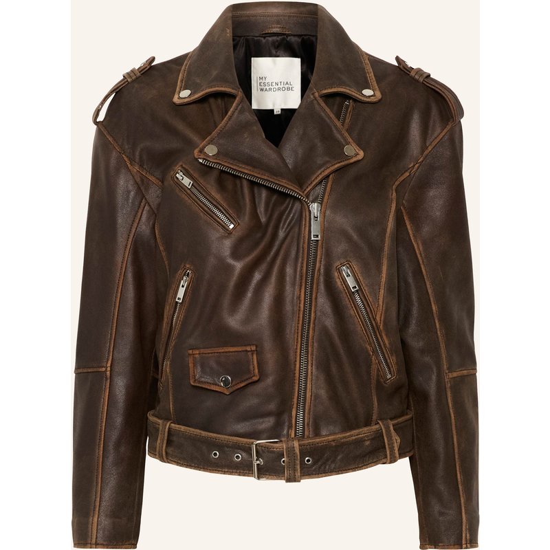 My Essential Wardrobe Lederjacke Mwgilo braun