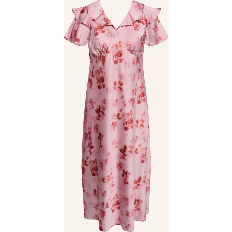 Kaffe Curve Maxikleid Kcjamie Mit Volants pink