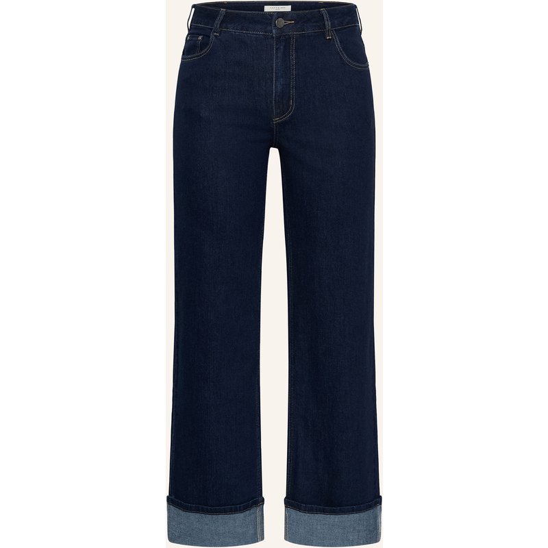 Kaffe Curve Jeans Kcandrya Mit Fixiertem Umschlag blau