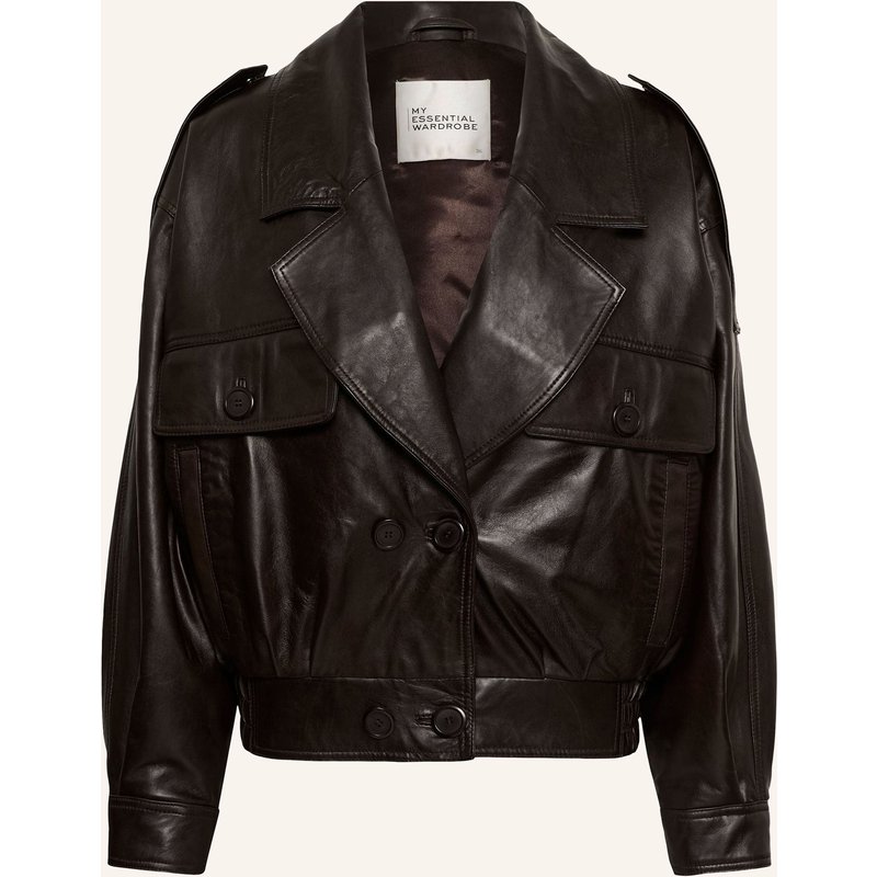 My Essential Wardrobe Lederjacke Jackiemw braun