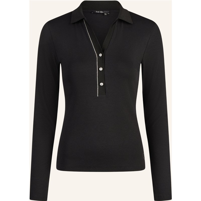 Marc Aurel Jersey-Poloshirt schwarz