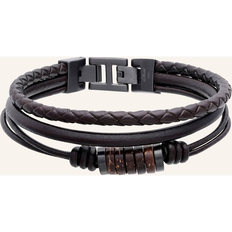S.Oliver Armband Aus Echtleder braun