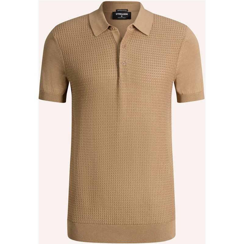 Strellson Strick-Poloshirt Adrian beige