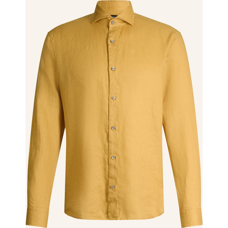 Strellson Leinenhemd Ceasar Slim Fit gelb