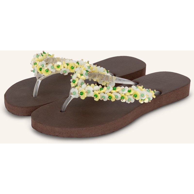 Uzurii Flip Flop Tulum Bloom Yellow braun
