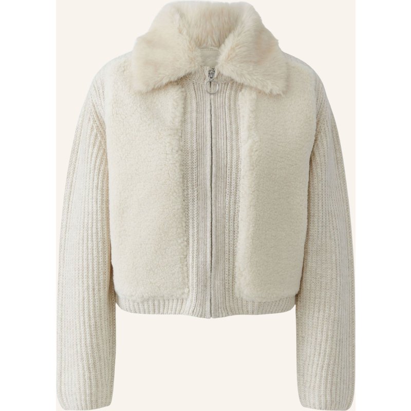 Oui Strickjacke beige