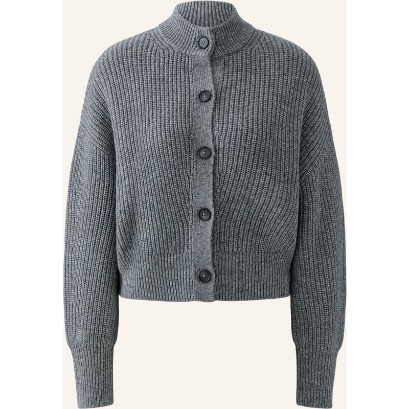 Oui Strickjacke grau