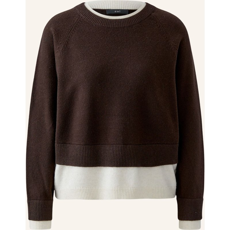 Oui Pullover braun