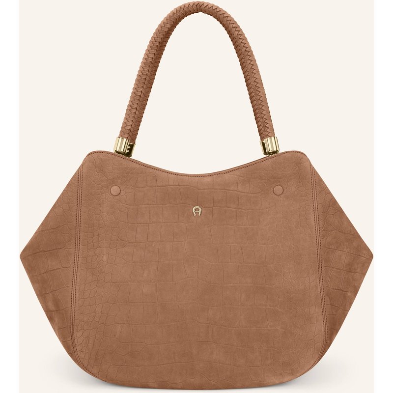 Aigner Shopper Carre Soft Croco braun