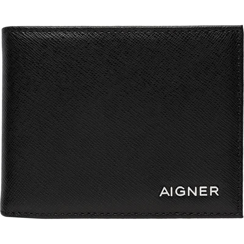Aigner Geldbörse Saffiano schwarz