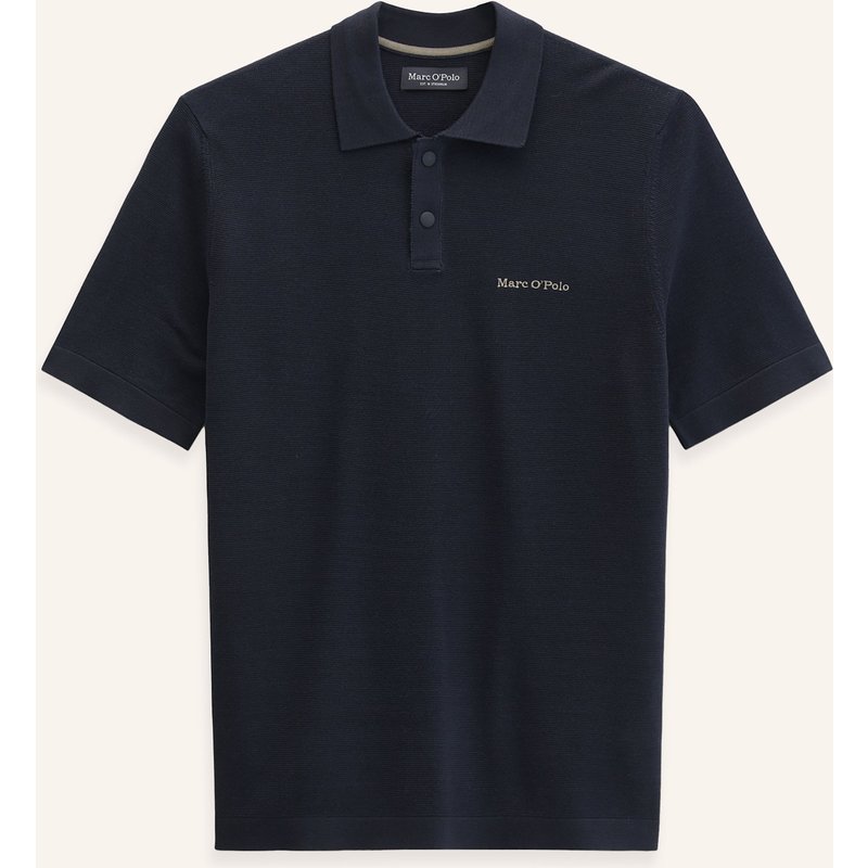 Marc O'polo Strick-Poloshirt blau