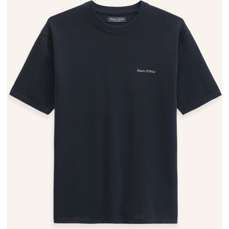 Marc O'polo Kurzarm-Pullover blau